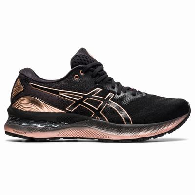 Asics Gel-Nimbus 23 Platinum - Naisten Juoksukengät - Mustat/Pinkki Kultaiset